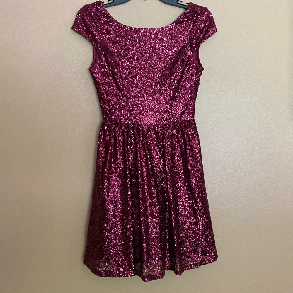 Burgundy Sequin Dress